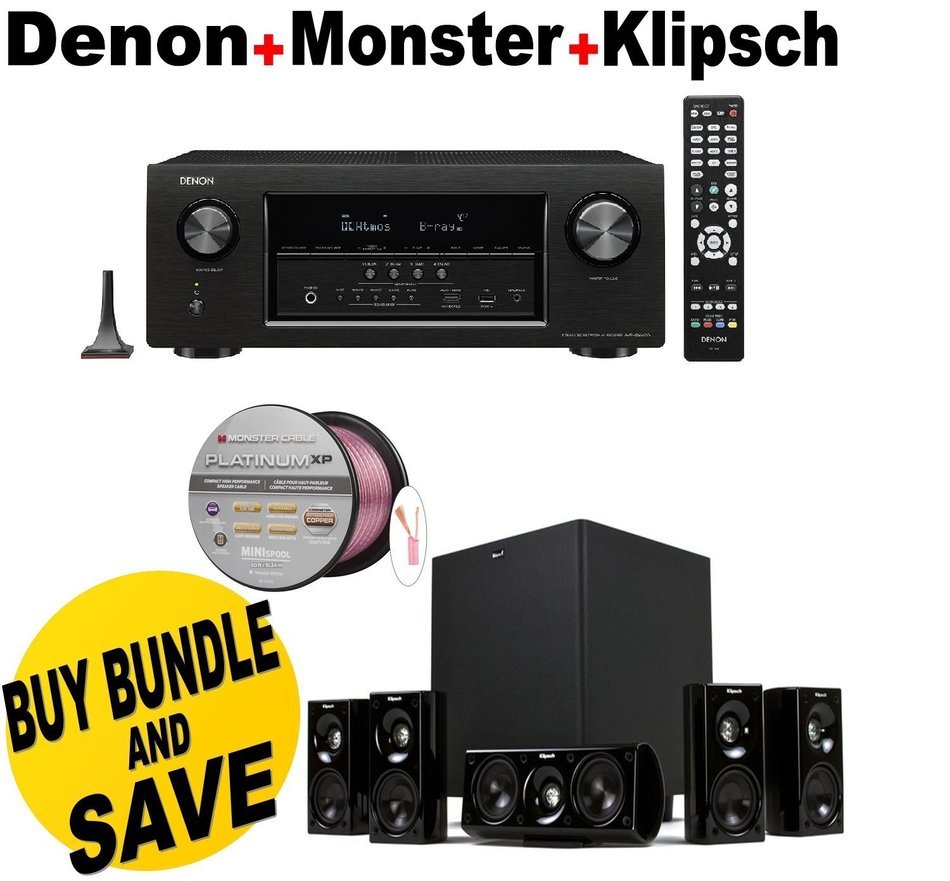 Denon AVR-S920W 7.2 Channel Full 4K Ultra HD AV Receiver with Bluetooth & WIFI + Polk Audio 5.1 TL1600 Speaker...
