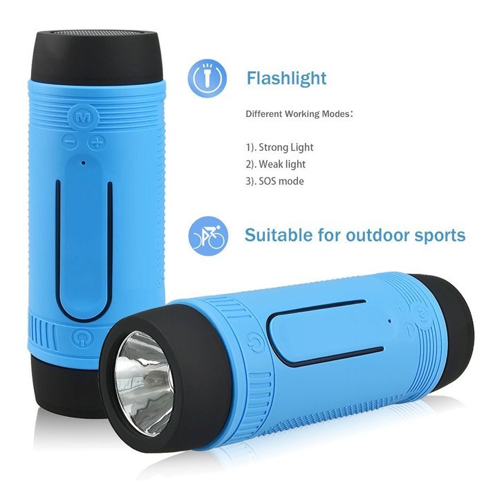 Bluetooth Bicycle Speaker w/ Headlight, OriFiil Outdoor Wireless BT Bike Music Player, 4000mah Rechargable Battery... N3