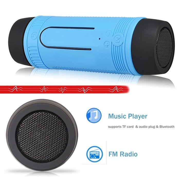 Bluetooth Bicycle Speaker w/ Headlight, OriFiil Outdoor Wireless BT Bike Music Player, 4000mah Rechargable Battery... N4