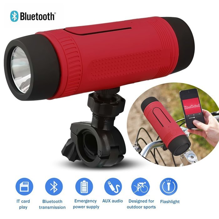 Bluetooth Bicycle Speaker w/ Headlight, OriFiil Outdoor Wireless BT Bike Music Player, 4000mah Rechargable Battery... N8