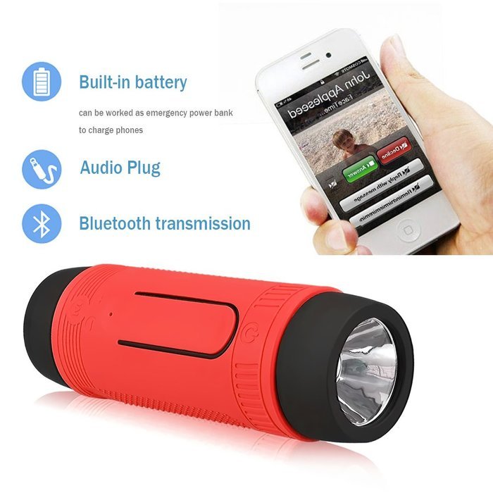 Bluetooth Bicycle Speaker w/ Headlight, OriFiil Outdoor Wireless BT Bike Music Player, 4000mah Rechargable Battery... N11