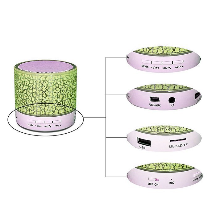 TopePop Portable Color Change Mini Bluetooth Speaker Build in Microphone Handsfree Call for Android Smartphones... N6