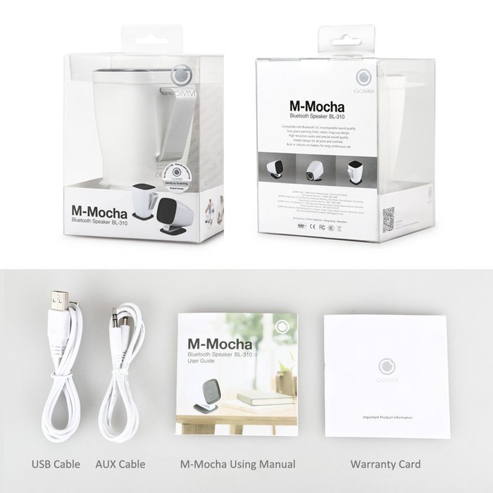 GGMM&reg; M-Mocha Ultra-Portable Wireless Bluetooth Speaker, Powerful Sound, Works with Apple iPhone, iPad, iPad mini... N9