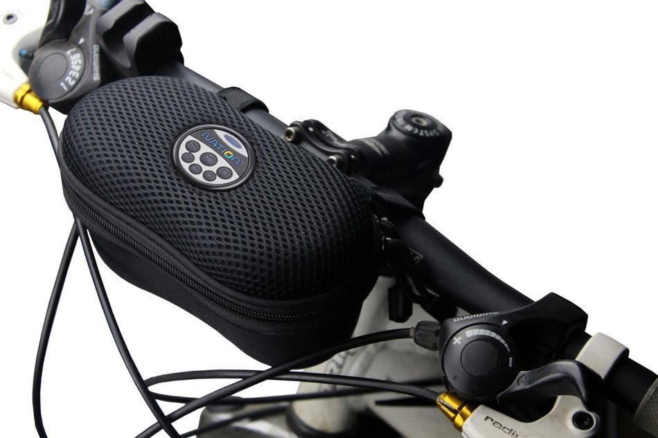 Ivation Multi-Function Bicycle Speaker With External Audio Controls -Black - Portable Travel Speaker Case, For...