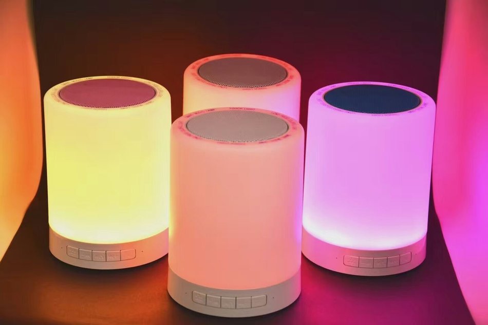 LED Bluetooth Speakers,HugeTree&reg; Wireless Bluetooth Speaker with Smart Touch Lamp, Muisc Player / Hands-free Bluetooth... N4