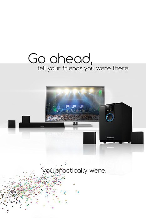Sharper Image 5.1 Home Theater Sound System With Bluetooth Subwoofer, Sound Bar & Satellite Speakers (Black) N2