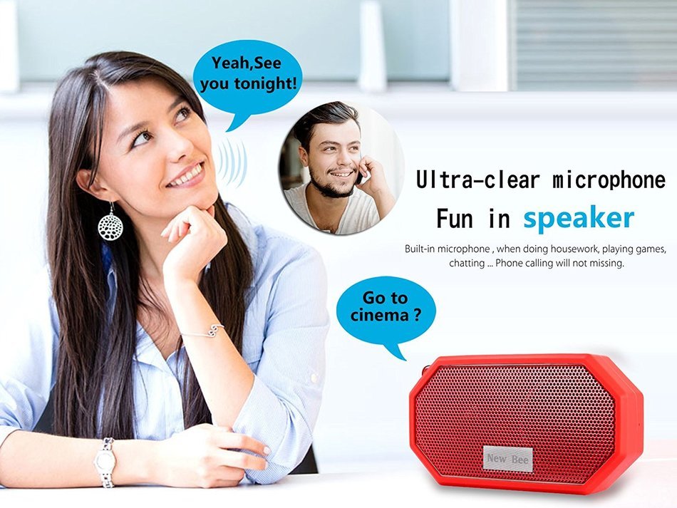 Waterproof Bluetooth Speakers, Fuleadture Portable CSR 4.0 Wireless Bluetooth IP66 Mini Outdoor & Shower Speaker... N5
