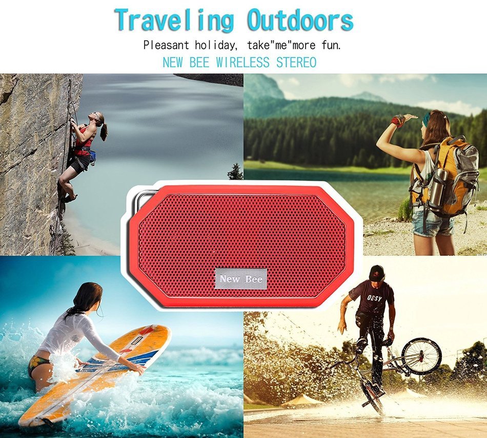 Waterproof Bluetooth Speakers, Fuleadture Portable CSR 4.0 Wireless Bluetooth IP66 Mini Outdoor & Shower Speaker... N6
