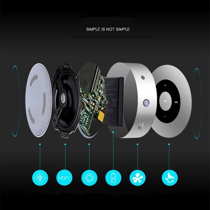 Keling A8 Silver Portable Mini Wireless Bluetooth Speaker Outdoor Audio TF Card Mobile Phone Hands-free Call Subwoofer N4