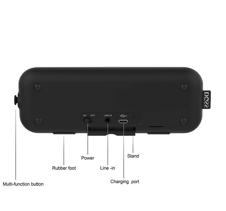 DOSS Pie Portable Bluetooth speakers,Ultra Slim Pocket-Sized Portable Wireless Stereo Speakers with Dual Drivers... N4