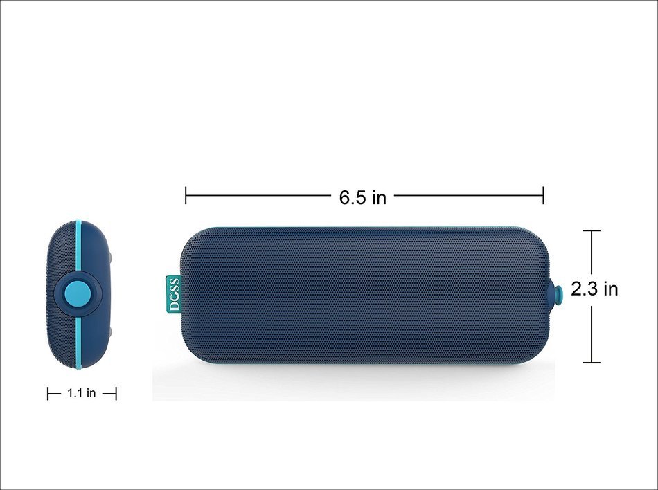 DOSS Pie Portable Bluetooth speakers,Ultra Slim Pocket-Sized Portable Wireless Stereo Speakers with Dual Drivers... N9