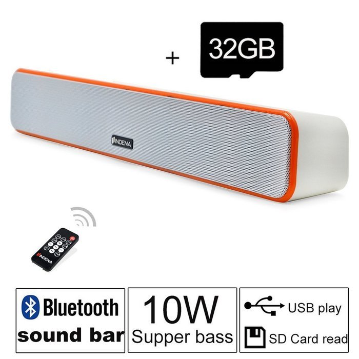 Bluetooth Sound Bar Speaker Besteye Indena 10W 2.0 Channel Portable Stereo Speakers Wireless Sound Bar Speaker... N8