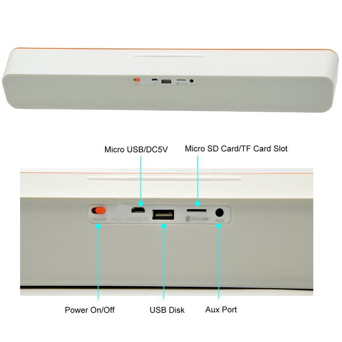 Bluetooth Sound Bar Speaker Besteye Indena 10W 2.0 Channel Portable Stereo Speakers Wireless Sound Bar Speaker... N13
