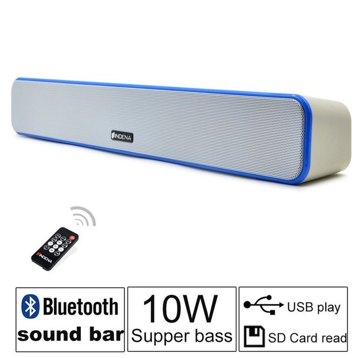 Bluetooth Sound Bar Speaker Besteye Indena 10W 2.0 Channel Portable Stereo Speakers Wireless Sound Bar Speaker... N17