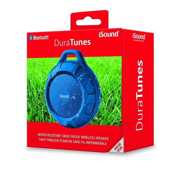 iSound Duratunes Waterproof and Drop Proof Wireless Speaker &ndash; Red Rubberized Finish and IPX4 Rated N5