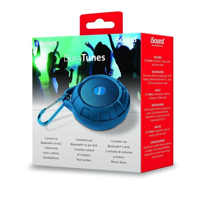 iSound Duratunes Waterproof and Drop Proof Wireless Speaker &ndash; Red Rubberized Finish and IPX4 Rated N6