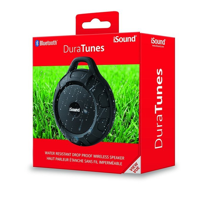iSound Duratunes Waterproof and Drop Proof Wireless Speaker &ndash; Red Rubberized Finish and IPX4 Rated N8