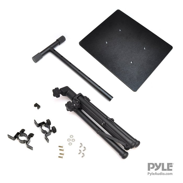 Pyle Laptop Projector Stand, Heavy Duty Tripod Height Adjustable 28" To 41" For DJ Presentations Notebook Computer N4