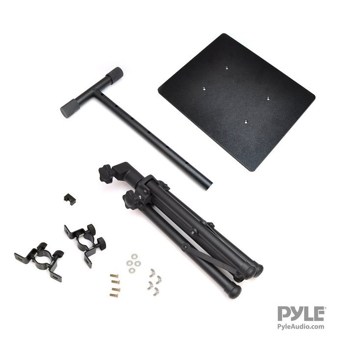 Pyle Laptop Projector Stand, Heavy Duty Tripod Height Adjustable 28" To 41" For DJ Presentations Notebook Computer N11