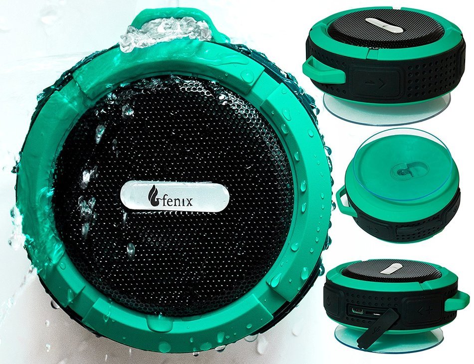 Fenix Wireless Waterproof Bluetooth 3.0 Shower / Outdoor 5W Speaker - Built in Mic with Control Buttons, Carabiner... N5
