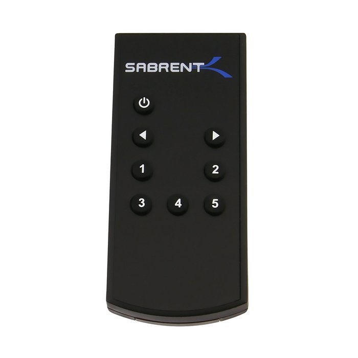 Sabrent High Definition 5x1 HDMI switch with IR wireless remote and AC Power adapter - supports 3D, 1080p (ST-HDMI) N12