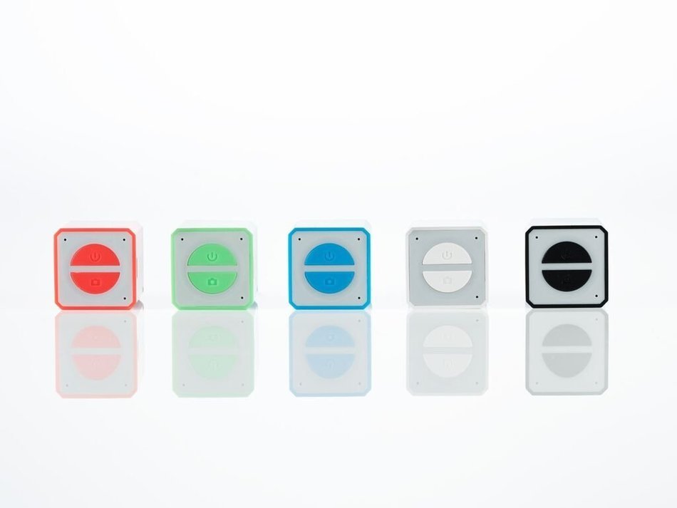 WOWWEE Cinemin Groove Cube Shutter Bluetooth Speaker, Salmon (1446) N4