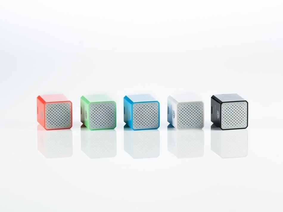 WOWWEE Cinemin Groove Cube Shutter Bluetooth Speaker, Salmon (1446) N5