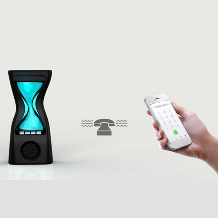 Happy Hours - Creative Hourglass Wireless Bluetooth Bass Speaker with Led Color Changing and Rechargeable Li-battery... N3