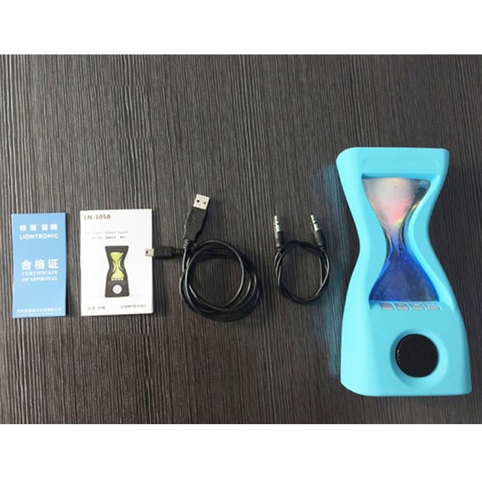 Happy Hours - Creative Hourglass Wireless Bluetooth Bass Speaker with Led Color Changing and Rechargeable Li-battery... N4
