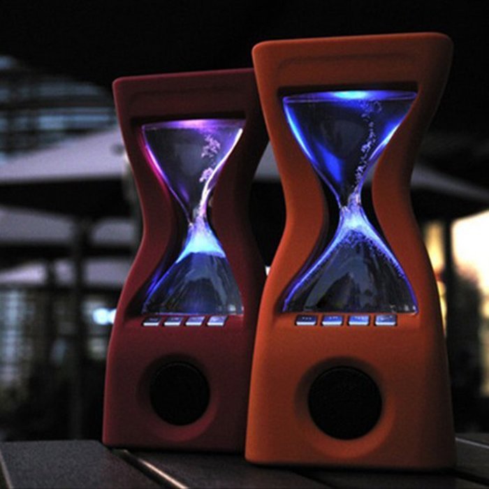 Happy Hours - Creative Hourglass Wireless Bluetooth Bass Speaker with Led Color Changing and Rechargeable Li-battery... N6