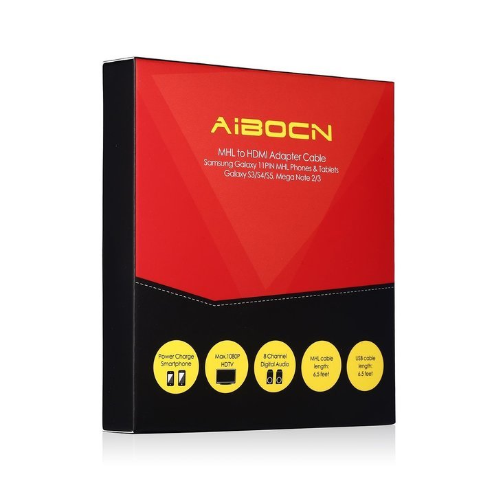Aibocn 6.5 Feet 11 Pin Micro USB to HDMI Adapter Cable 1080P HDTV for Samsung Galaxy S5, S4, S3, Note 3, Note... N8