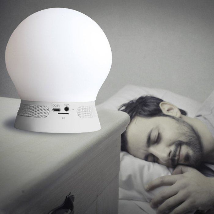 Alloet Creative Multi-function Handsfree Mini Bluetooth 4.0 Night Light App Controlled Speaker Alarm with Color... N5