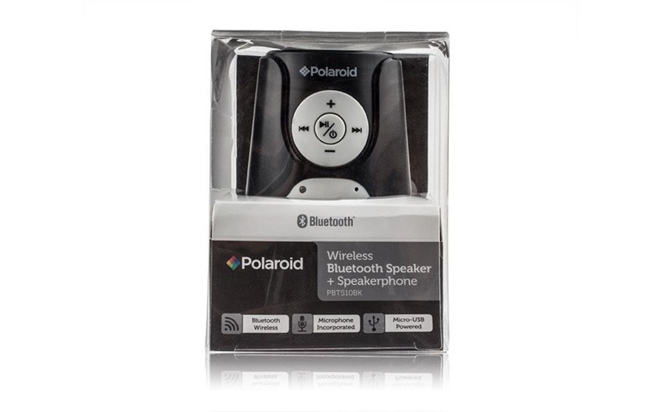 Polaroid Rechargeable Wireless Bluetooth Speaker with Mic-BLACK N5
