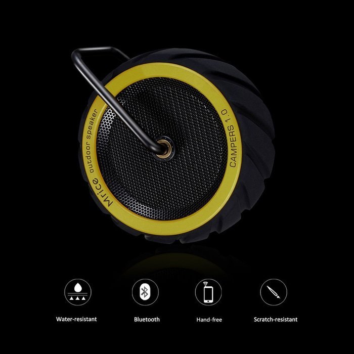Mrice Campers Tire Shape Portable Wireless Bluetooth Speaker Splashproof Outdoor Bluetooth Shower Speaker with... N4