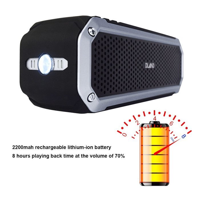 DLAND C26 Wireless Bluetooth CSR4.0 Waterproof Outdoor / Shower Speaker/Shockproof, with 12 Hour Playtime Double... N3