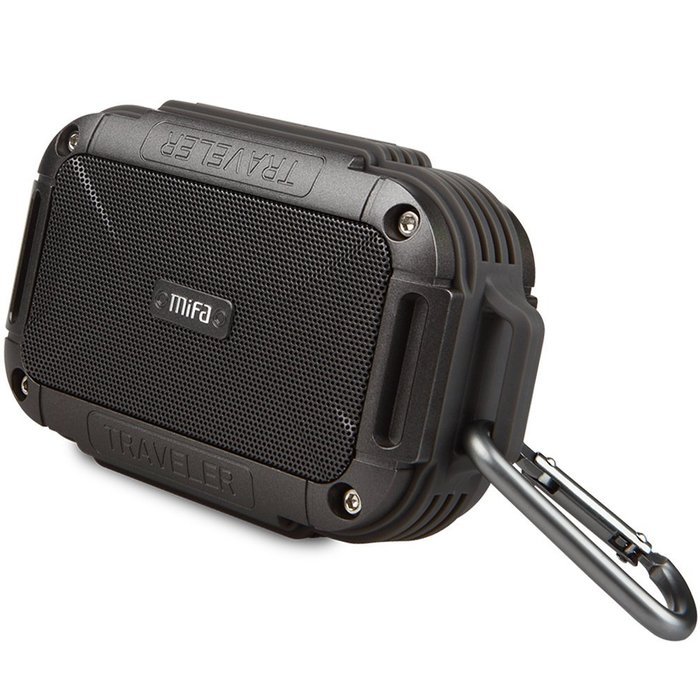 MIFA F7 Outdoor Hiking Bluetooth 4.0 Speakers Gray Color,IP56 Dust Proof Water Proof ,AUX Camping Speakers,Metal...