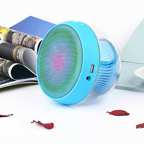 Smileto Multifunctional LED 3D Wireless Bluetooth Round Speaker With Plug-in Card, Waterproof, BASS, Call Function...