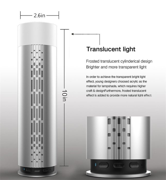 Bluetooth Amanico Wireless Portable with LED Color Lights Controlled by App Speakers,Outdoor or in Indoor Sleeping... N4