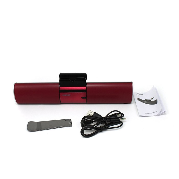 iKANOO Portable Bluetooth Speaker (BT008 Red) N4