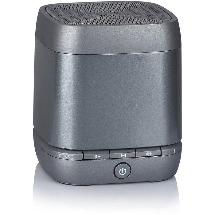 Blackweb Speck Hands-Free Mono Bluetooth Speaker, Grey