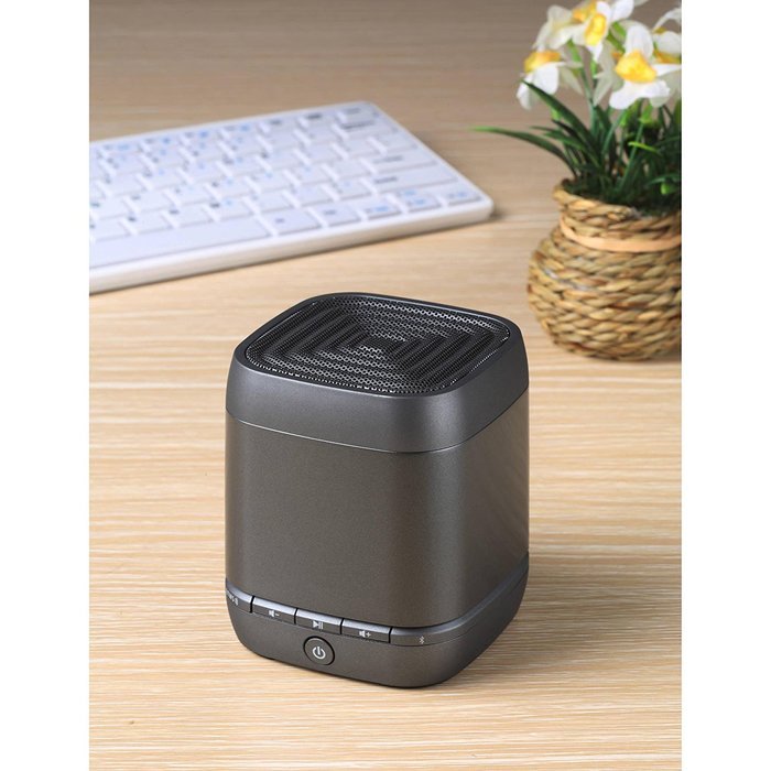 Blackweb Speck Hands-Free Mono Bluetooth Speaker, Grey N4