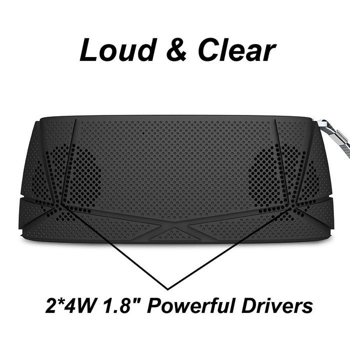 Meidong Portable Bluetooth Speakers Wireless Rechargeable Stereo HIFI Outdoor Indoor Bluetooth 4.0 Speaker Volume... N5