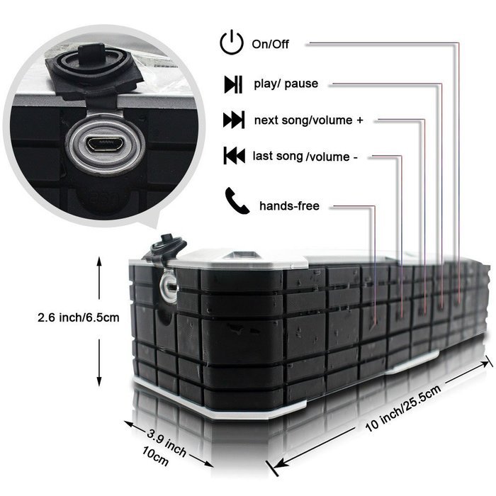 Solarphy Waterproof 20W Bluetooth Speakers Portable HD Stereo Speaker Dual Driver & Built-in Mic Wireless Outdoor... N5