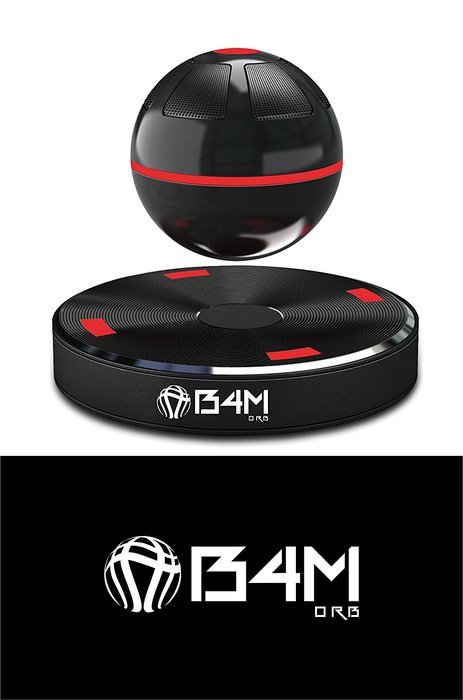 B4M ORB-Dark Black Portable Wireless Bluetooth 4.1 Floating Sound Levitating Maglev Speaker (NFC)