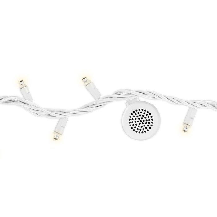 Innovative Technology BRT-200-WG Bright Tunes Decorative String Light with Bluetooth Speakers, White, 26-Feet N4