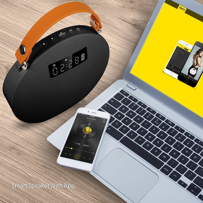 MIFA M9 Portable Bluetooth Speaker 4.0 with Power Bank And LED Display (Black) N6