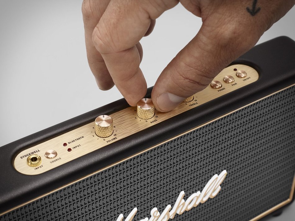 Marshall Stockwell Portable Bluetooth Speaker, Black (4091451) N8