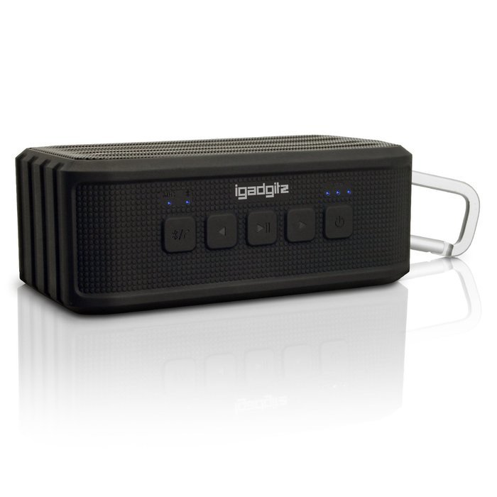iGadgitz IGA-370 IPX4 Waterproof Portable Wireless Bluetooth Travel Speaker (Bluetooth 4.0 / 7W Power Output)... N2