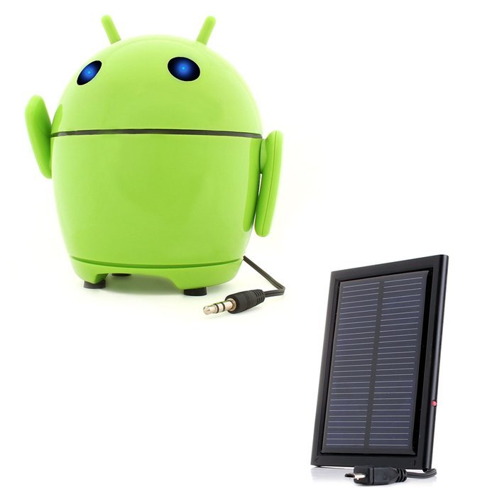 GOgroove Pal Bot Portable Stereo Speaker with Powerful Drivers & BONUS Solar Panel Charger for Fast & Easy Charging...