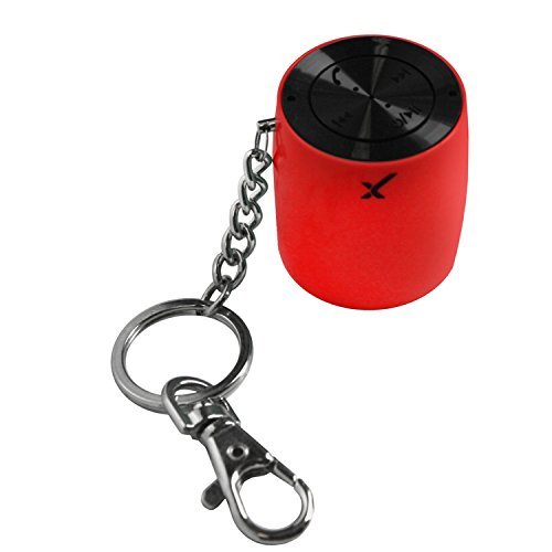 MixBin Portable Bluetooth Speaker with Keychain & Phone Loudspeaker (Red) N2